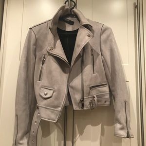 Zara Grey Suede coat/jacket